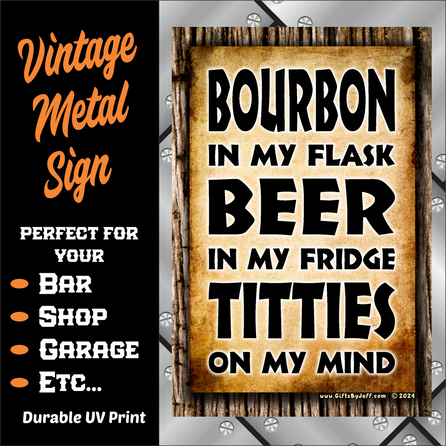 Bourbon In My Flask, Titties On My Mind