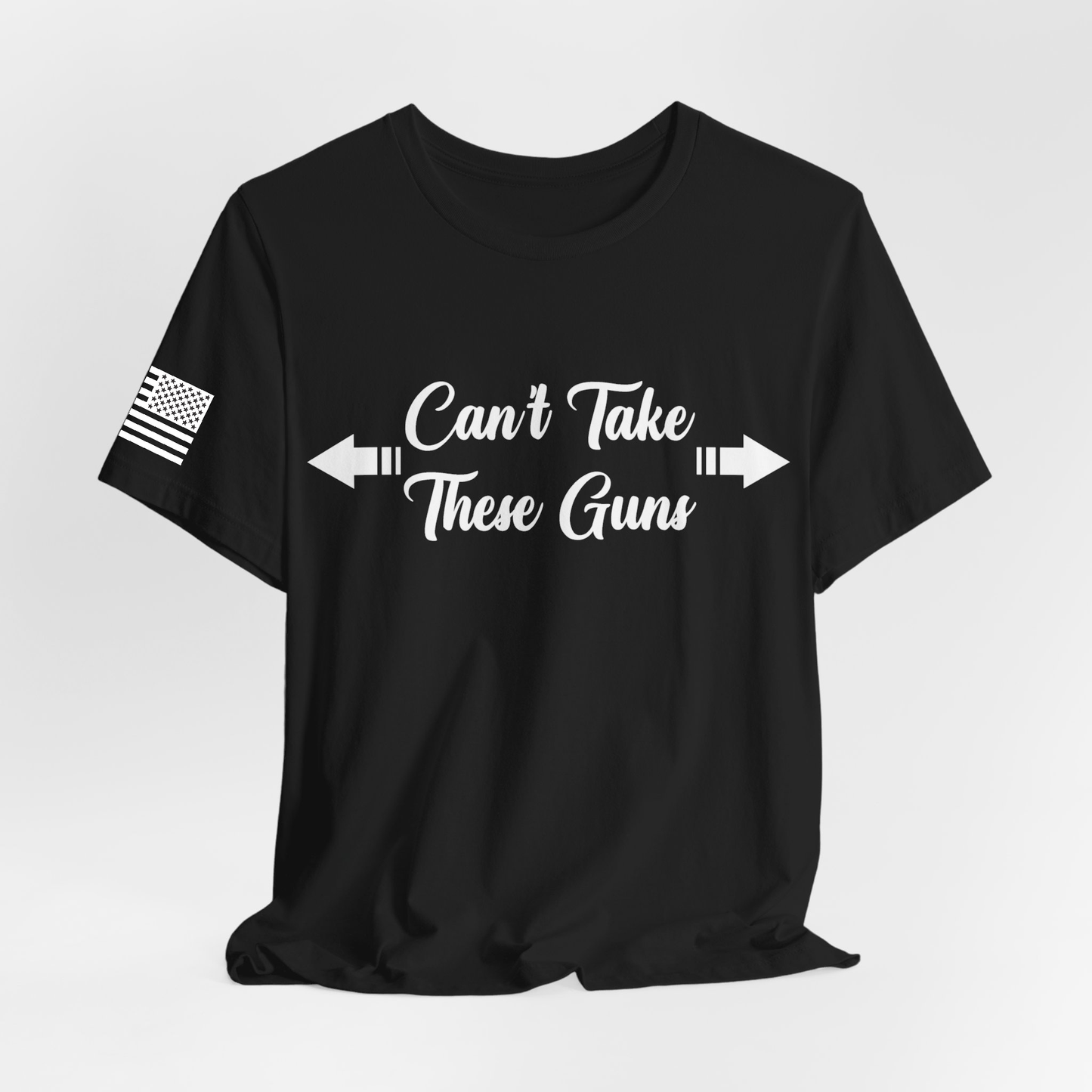 Can't Take These Guns - Black/White T-shirt