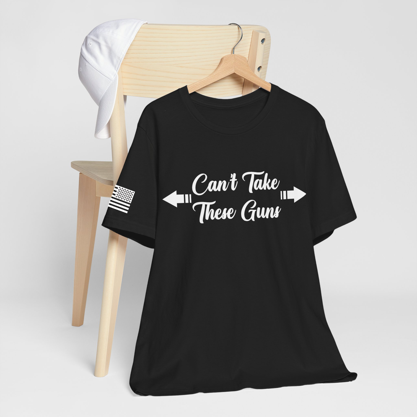 Can't Take These Guns - Black/White T-shirt