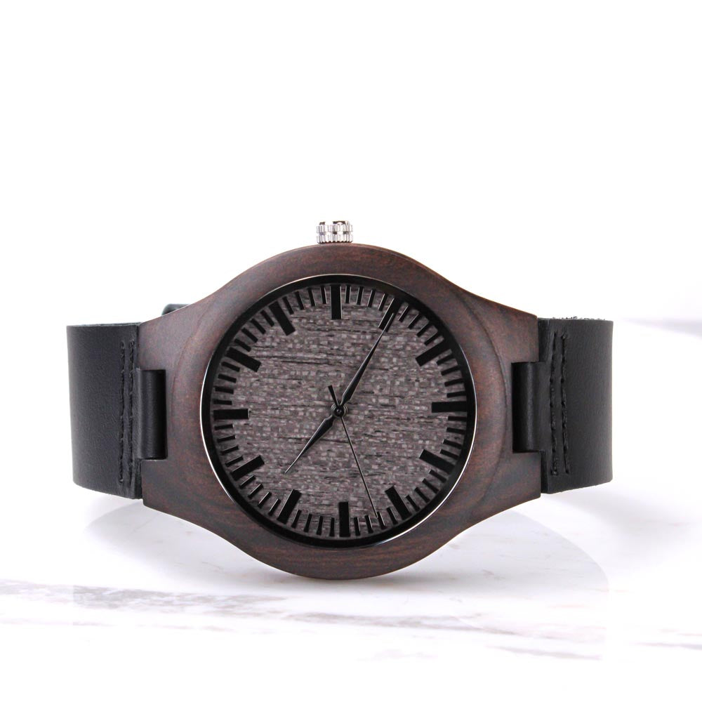 JG Custom Engraved Real Wooden Wrist Watch!