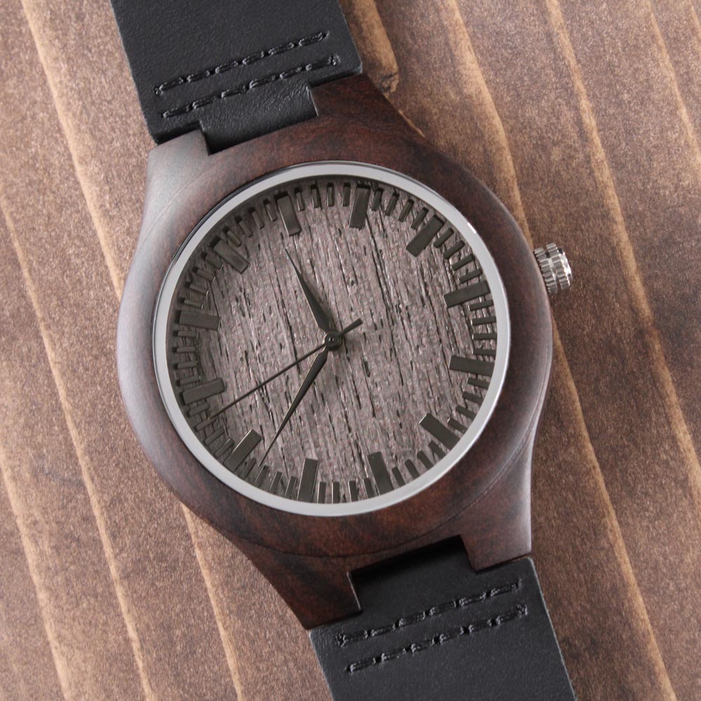 JG Custom Engraved Real Wooden Wrist Watch!