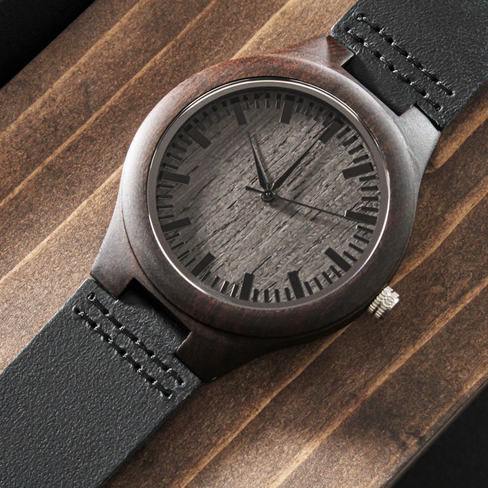 JG Custom Engraved Real Wooden Wrist Watch!