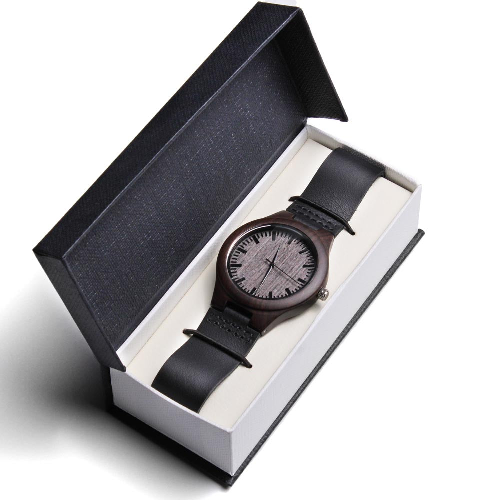 JG Custom Engraved Real Wooden Wrist Watch!