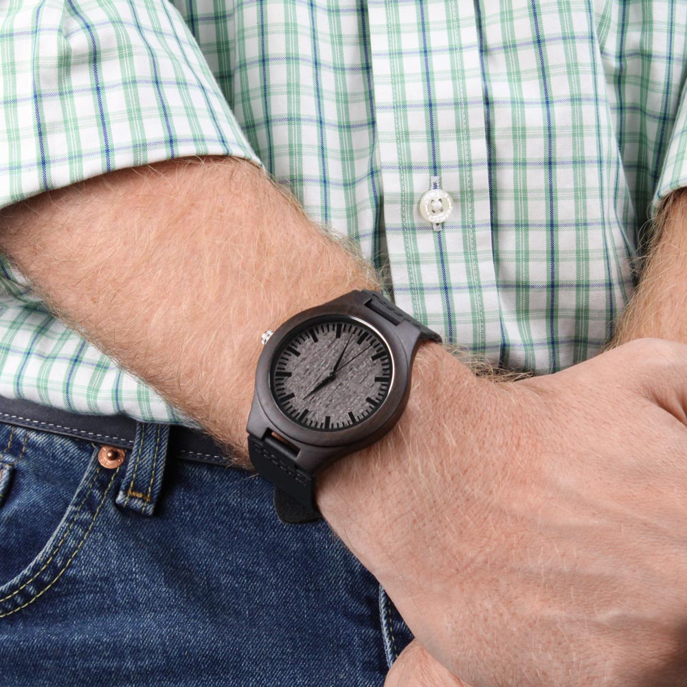 JG Custom Engraved Real Wooden Wrist Watch!