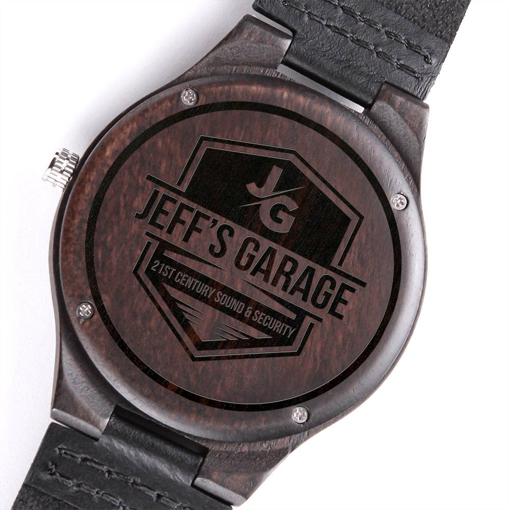 JG Custom Engraved Real Wooden Wrist Watch!