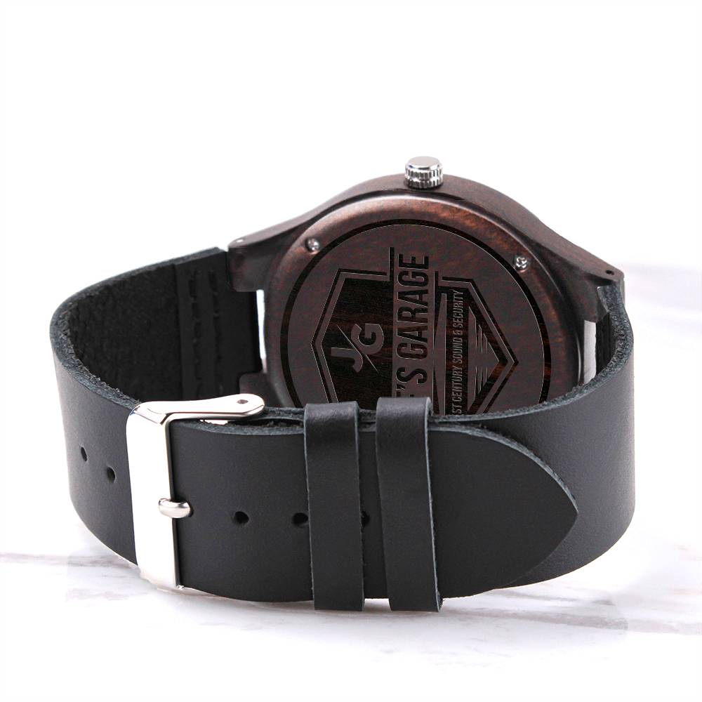 JG Custom Engraved Real Wooden Wrist Watch!
