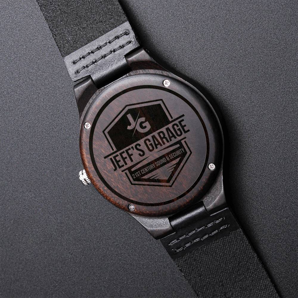 JG Custom Engraved Real Wooden Wrist Watch!