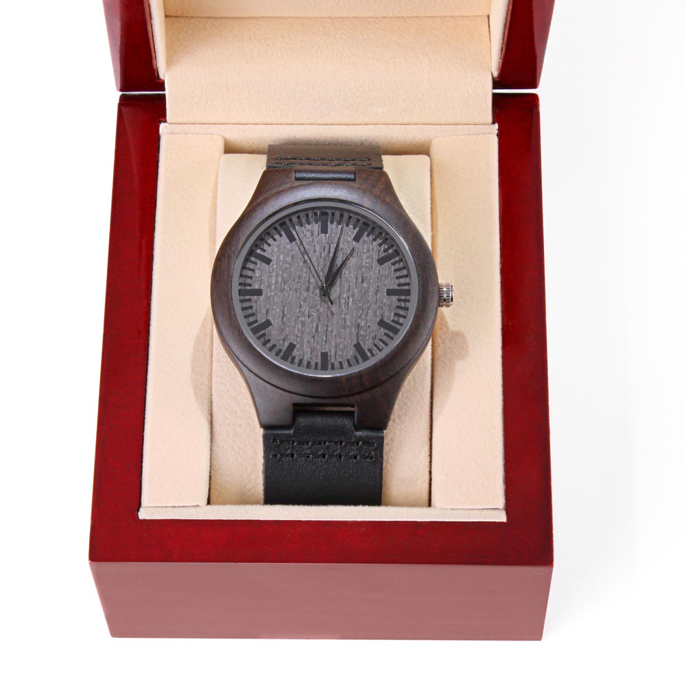 JG Custom Engraved Real Wooden Wrist Watch!