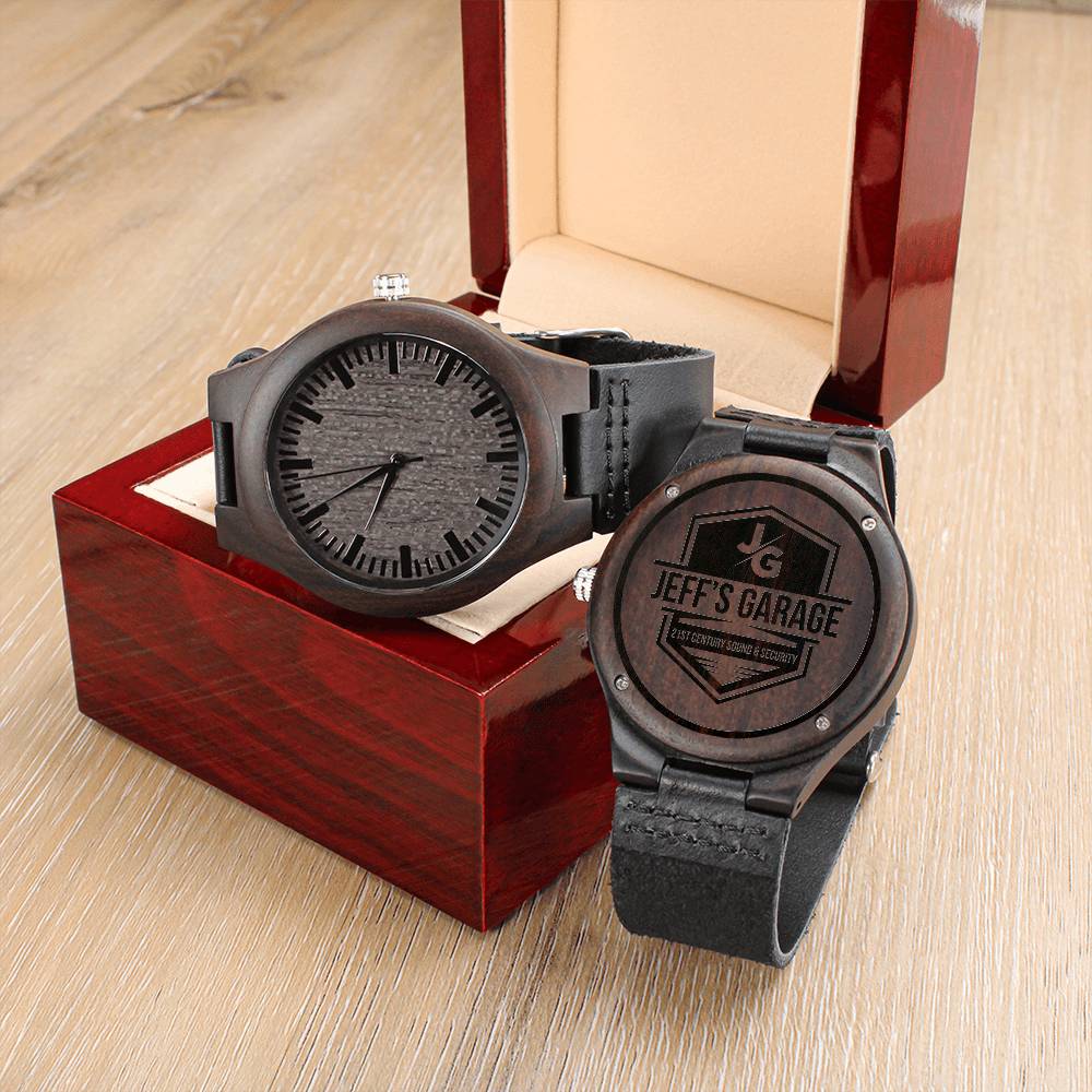 JG Custom Engraved Real Wooden Wrist Watch!