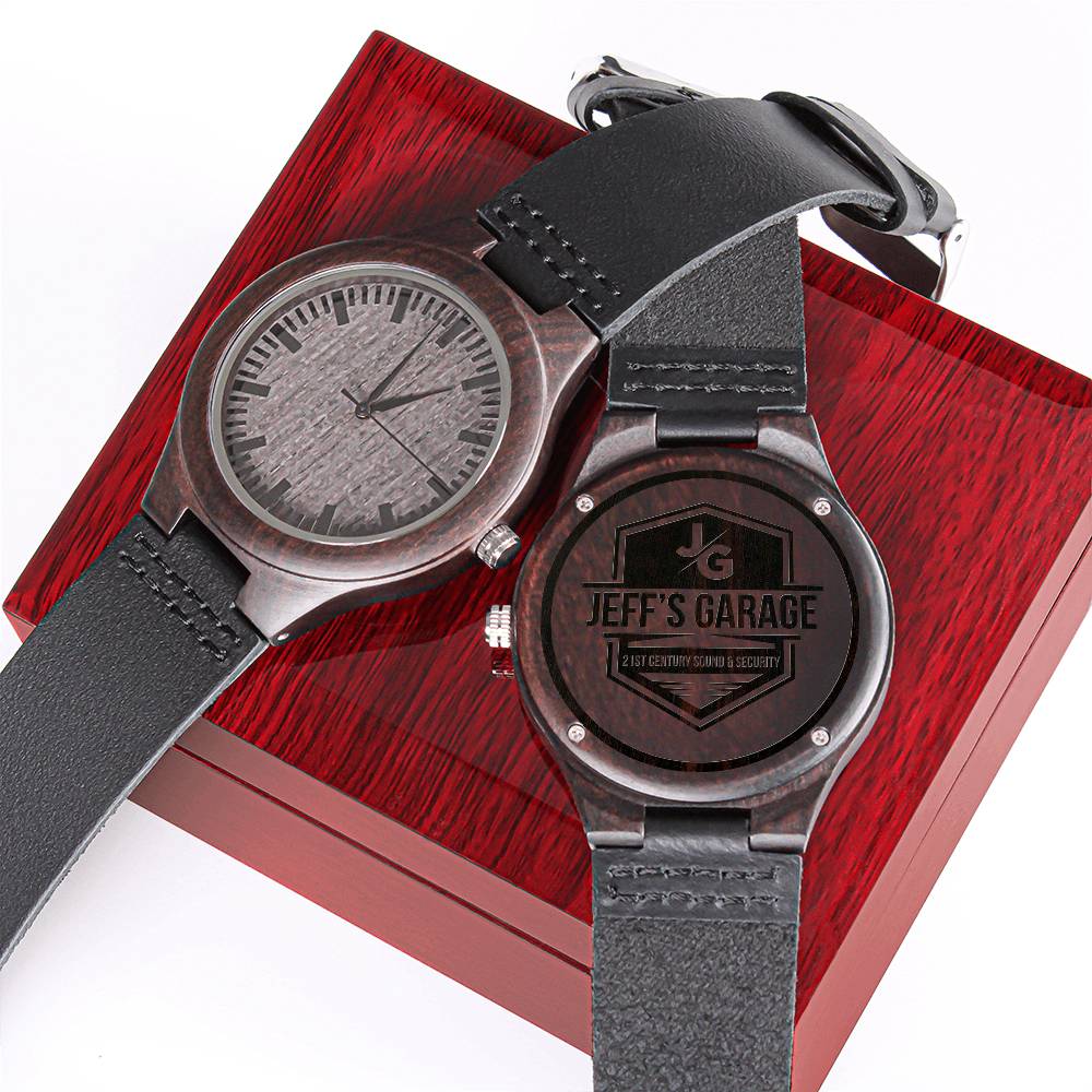 JG Custom Engraved Real Wooden Wrist Watch!