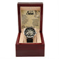 To My Son - this OLD LION will always have your back. - Love Dad - Men's Openwork Watch