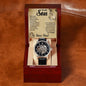 To My Son - this OLD LION will always have your back. - Love Dad - Men's Openwork Watch