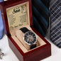 To My Son - this OLD LION will always have your back. - Love Dad - Men's Openwork Watch