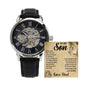 To My Son - this OLD LION will always have your back. - Love Dad - Men's Openwork Watch