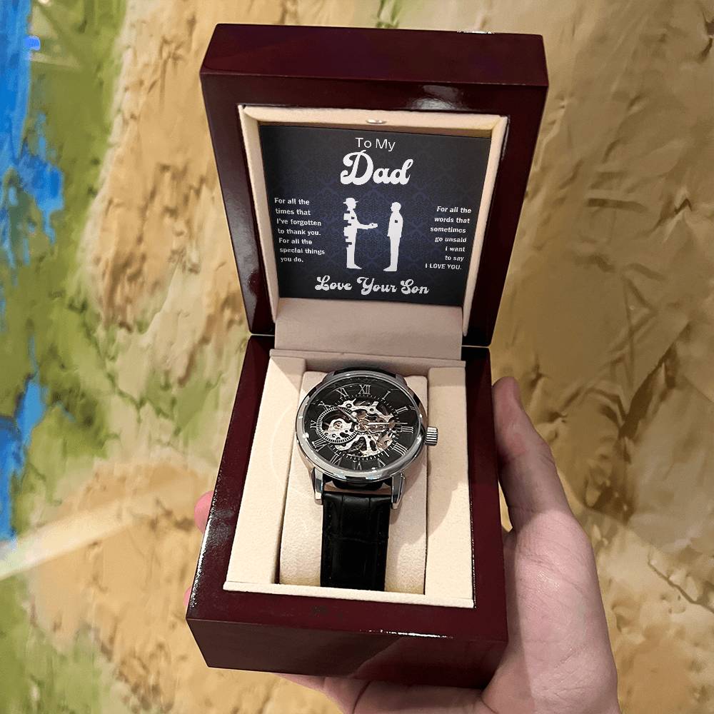 To My Dad - For all the special things you do. - Love Your Son - The Men's Openwork Watch