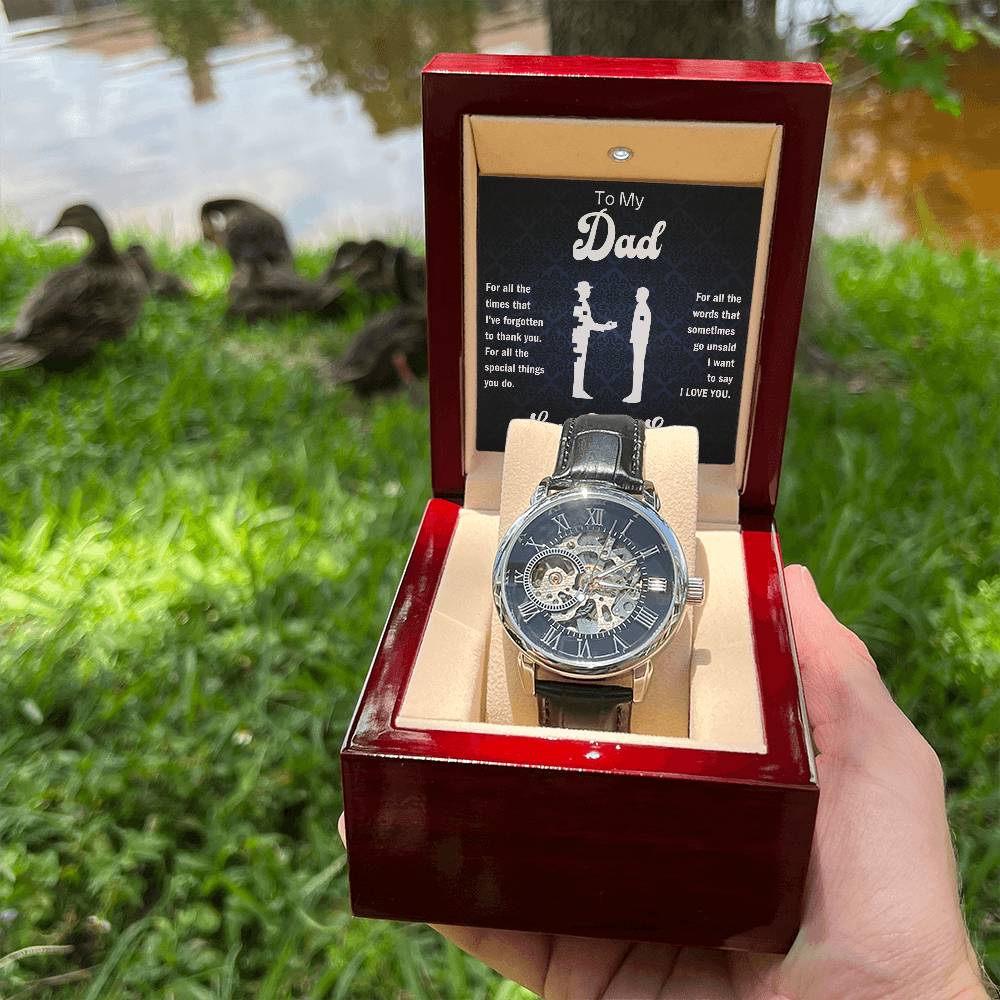 To My Dad - For all the special things you do. - Love Your Son - The Men's Openwork Watch