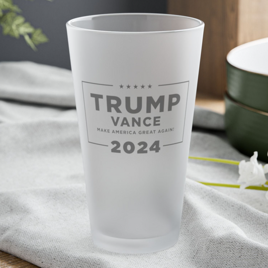 2024 TRUMP - VANCE - Frosted Pint Glass, 16oz