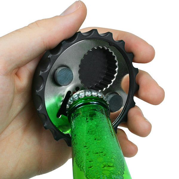 There Is Always Time For Another Beer - Designer Beer Bottle Opener Magnet for Refrigerator, Gifts for Beer Lovers, Black