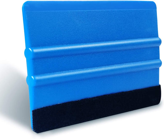 Squeegee for Vinyl Wrap - (5) Pack Blue Felt Covered