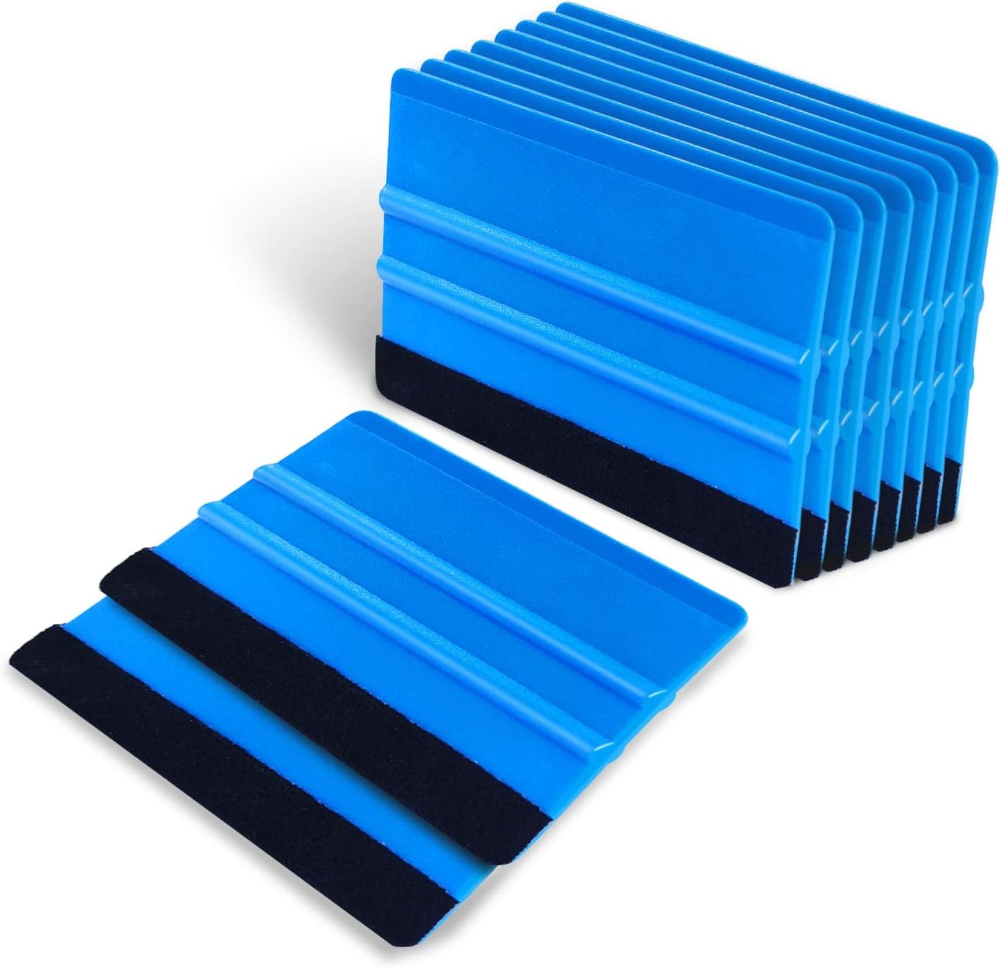 Squeegee for Vinyl Wrap - (5) Pack Blue Felt Covered