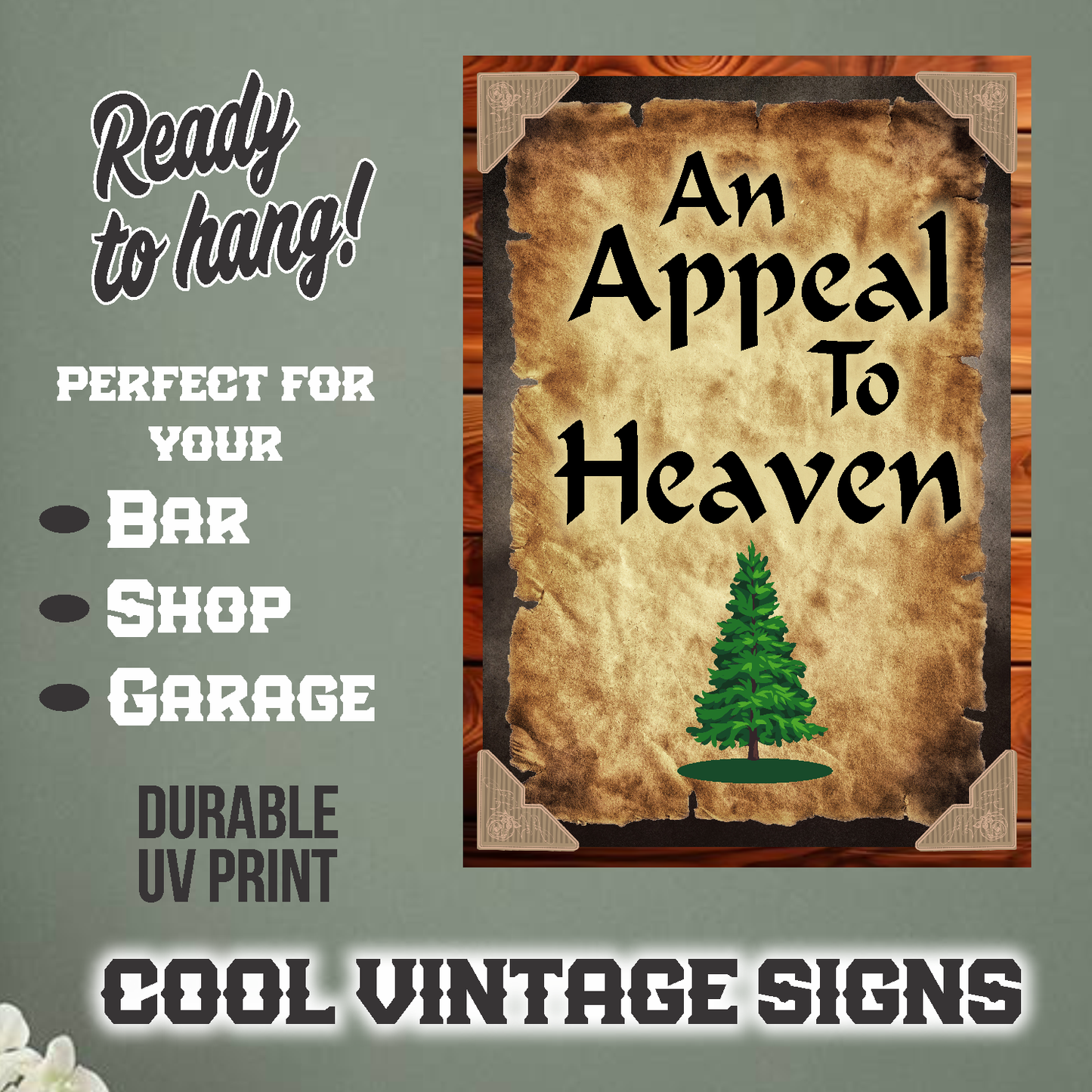 An Appeal To Heaven (Vertical) - 12" x 18" Vintage Metal Sign