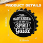 The Bartender Is My Spirit Guide - Designer Beer Bottle Opener Magnet for Refrigerator, Gifts for Beer Lovers, Black