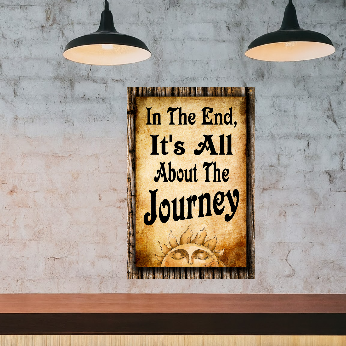 It's All About The Journey - 12" x 18" Vintage Metal Sign