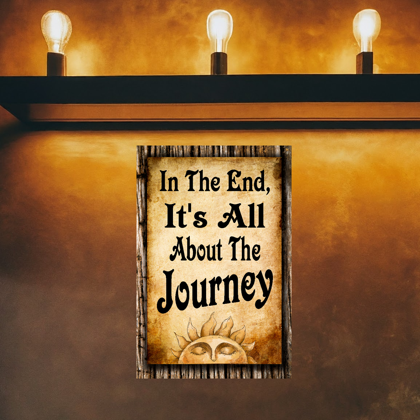 It's All About The Journey - 12" x 18" Vintage Metal Sign