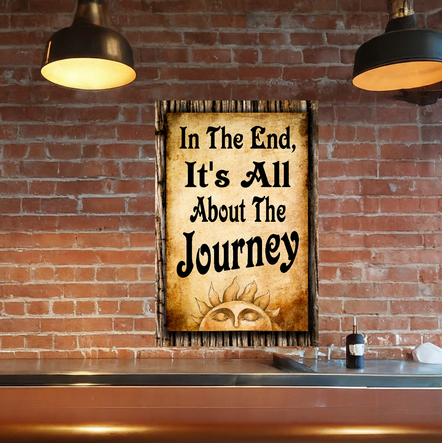 It's All About The Journey - 12" x 18" Vintage Metal Sign