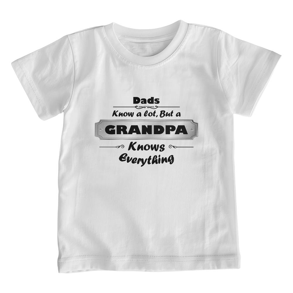 DAD knows a lot, but a GRANDPA Knows Everything - Bella + Canvas 3001Y Youth T-Shirt!